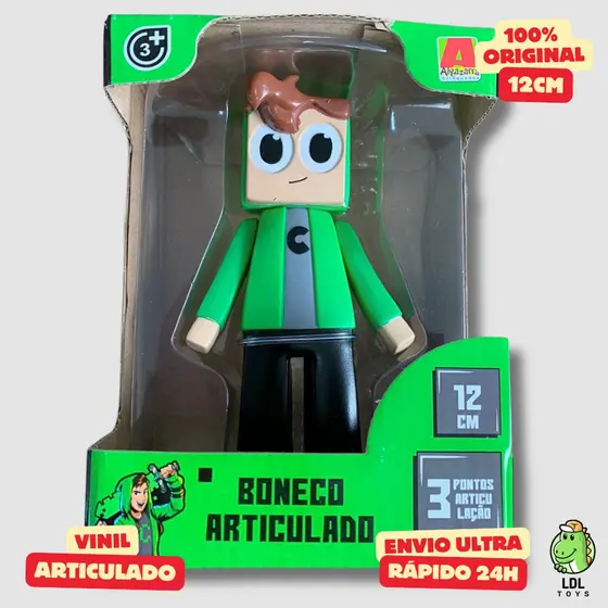 Boneco Vinil Cadres Gamer Articulado Youtuber 12cm Algazarra