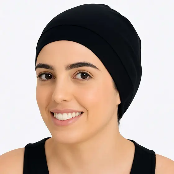 Touca Nero Anti Frizz para Dormir e Alisar o Cabelo Com Faixa Elástica