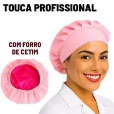 Touca de Enfermagem Cirúrgica tamanho único Forrada com Cetim Estética | Odonto