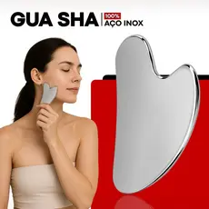 Guasha Placa De Massagem Massageador Facial 2Modelos Inox Guacha