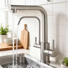Torneira Cozinha Gourmet Inox Escovada Com Saída De Filtro Yesop