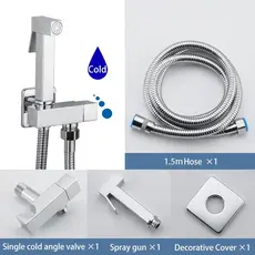 Ducha Higiênica De Banheiro Luxo Gatilho Quadrada Metal Yesop