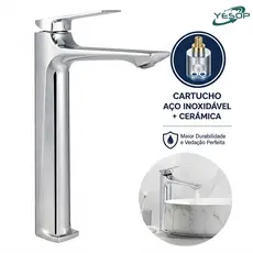 Torneira Banheiro Inox 304 Misturador Água Quente e Fria Moderna Elegante Yesop