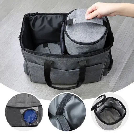Bolsa Térmica 22L Marmita Academia Lancheira Divisórias Isolamento Térmico Adaptável em Mala