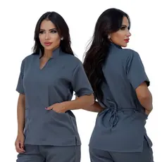 Blusa Pijama Hospitalar Scrub Clinica Oxford Toque Macio Não Amassa Varias Cores Somente a Blusa