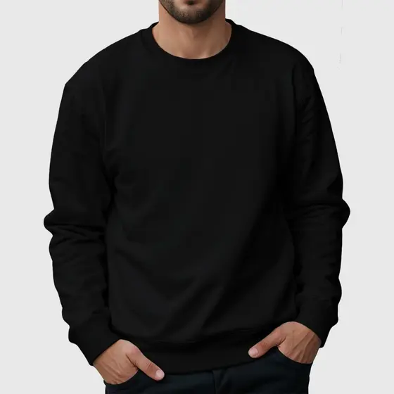 Moletom unissex gola redonda Sem Capuz Blusa de Frio Gola Careca Adulto Liso varias cores