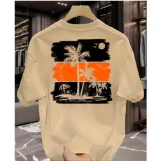 Camiseta Casual Masculina Lançamento Frente e Costas 100% Algodão