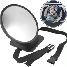 Espelho Retrovisor Carro Bebê Conforto 360° Segurança Cadeirinha Banco Traseiro Ajustável