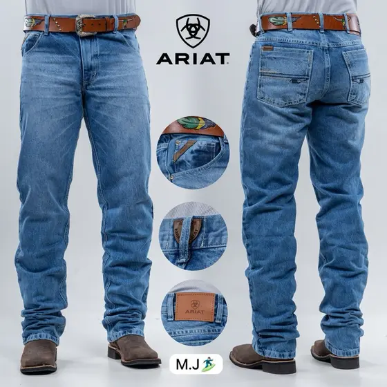 calça country masculina Cinch Texas farm, calça country ariat algodão grosso peão montaria