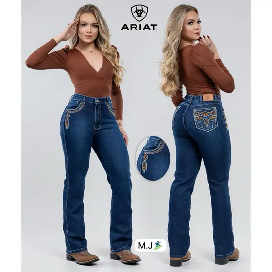 Calça montaria feminina country ariat tradicional com elastano