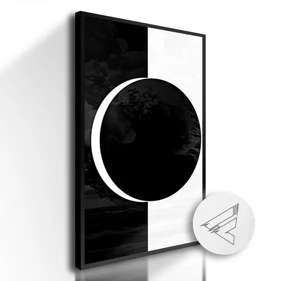 Quadro decorativo 1 peça Fase da Lua Vetor geometrico Quarto, Sala All