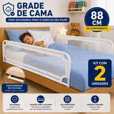 KIT 2 Grade De Cama Com Tela de Segurança Para Bebês E Idosos