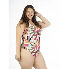 Maio Plus Size Estampado Sete Moda Praia Premium Proteção Uv+