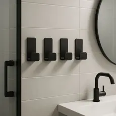 Gancho De Parede Com Adesivo Fita Multiuso Quadrada Porta Toalha Porta Toalha Parede Versátil Baneiro Fixação Sem Furo