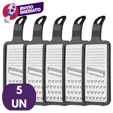 Kit Ralador 01 face 31cm 3 Cortes Fatiador De Queijo Alimentos Legumes Em Aço Inox C/1, 2, 3 Ou 5 Un