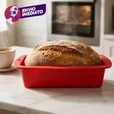 Kit Forma Pão E Bolo Inglês Em Silicone Assadeira Retangular Antiaderente Cozinha Confeitaria
