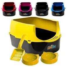 Kit Sanitario Para Gatos Caixa de Areia + Pá Higiênica + Tigela Sandbox Furba Jelplast