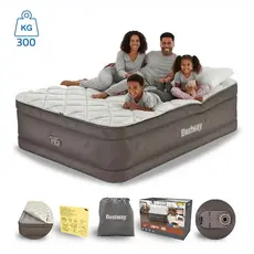 Colchão Inflável Casal Queen Duvet 350kg + Edredom + Bomba Embutida 110V ou 220V + Bolsa Bestway