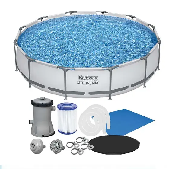 Piscina Estrutural 6473 Litros + Bomba Filtrante + Capa + Forro Bestway