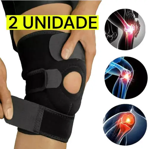 Joelheira de compressão ortopedica ajustavel esportes volei neoprene premium