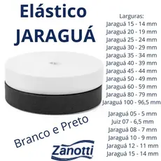 Elástico Zanotti JARAGUA Preto e Branco - 25 mts e 100 mts