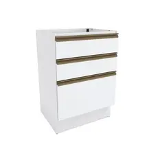 Balcão 3 Gavetas Kappesberg Celeste 100% MDF Branco 60cm