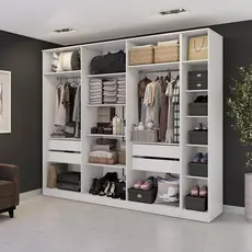 Conjunto Closet Kappesberg Adapt Branco 2 Peças 273cm