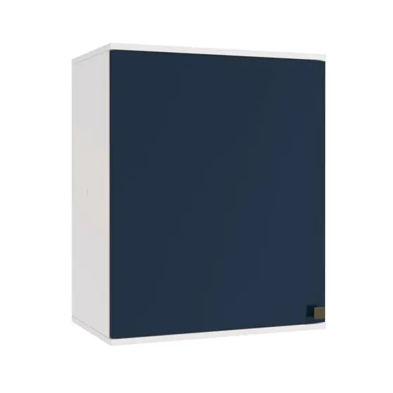 Armário Aéreo Celeste Kappesberg 100% MDF 1 Porta Branco/Azul 60cm