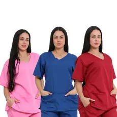 Conjunto Pijama Scrub Cirúrgico Hospitalar de Oxford Unissex
