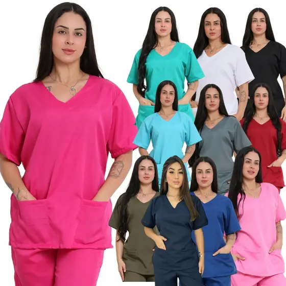 Scrubs Blusa Bata Enfermagem Medicina Cuidadora Pijama