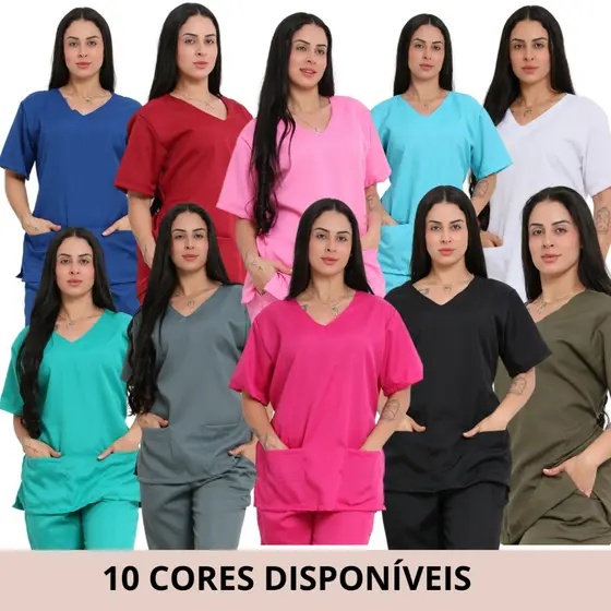 Pijama Hospitalar Cirúrgico Scrub Feminino Acinturado Varias Cores Tamanhos