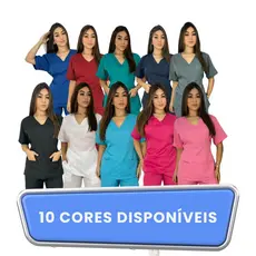 Pijama Hospitalar Cirurgico Scrub Feminino Acinturado