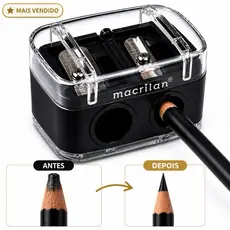 Apontador Duplo Macrilan AP-01 - Tampa Coletora e Fácil de Usar