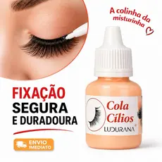 Cola para Cílios Postiços Ludurana 10ml Transparente e Resistente à Água