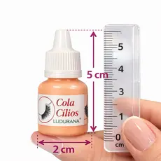 Cola para Cílios Ludurana 10ml Fácil Aplicação Não Solta Secagem Rápida Transparente ou Preta