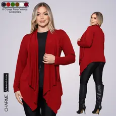 Kimono Cardigan Feminino Manga longa Soltinho Blogueirinha Casaquinho Moda Inverno