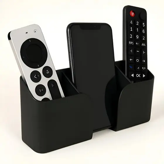 Suporte De Parede Porta 3 Controles Remoto Celular Ar E Tv