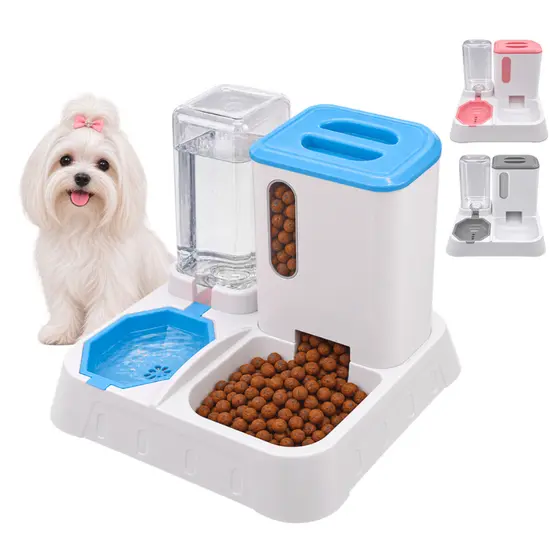 Bebedouro Com Comedouro Alimentador Automático Gravidade Pet Cães e Gatos