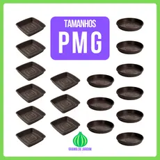 Kit Prato para Vaso Preto Formatos Tamanhos P M G Preto Plastico Pratinho Vaso Planta Flores