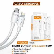 Cabo Original Tipo C Lightning Super Turbo 30W Para Iphone Agold 1 Metro