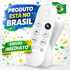 Controle Remoto Universal de Voz Compatível com Google Chromecast 4K BRANCO