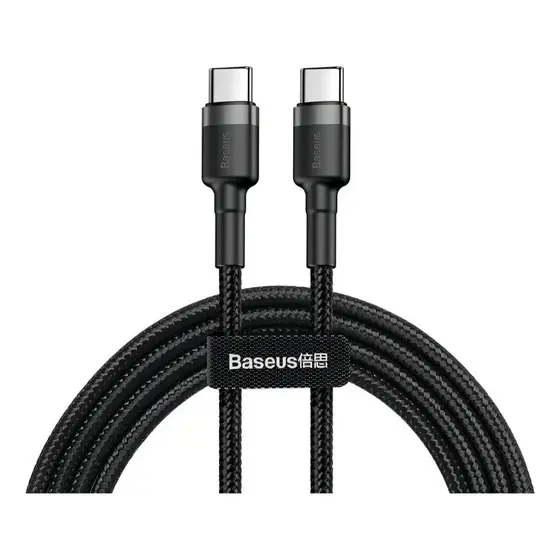 Cabo reforçado Baseus USB-C para USB-C 60W 1M CARREGAMENTO RAPIDO