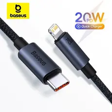 Cabo com conector TIPO C - em uma ponta e lightning (para iPhone) na outra. - Para carregadores com porta Tipo C (USB-C)