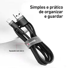 Baseus Cabo Usb p/ Lightning iPhone 2.4a 1m Trançado Reforçada Ultra Resistente