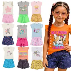 Conjunto Infantil Menina | Conjunto Verão Infantil | Roupa Infantil Menina Confortável