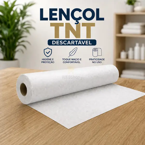 Lençol Para Maca TNT Rolo 70cmx50m Descartável Ideal Para Clinica