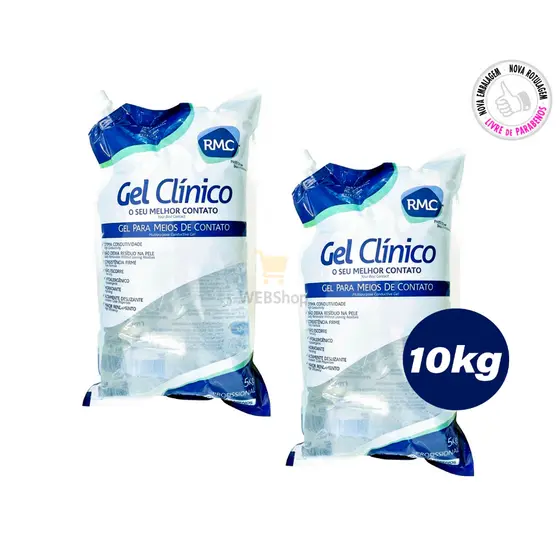 Kit 2 Gel Clínico Incolor para Ultrassom 5kg RMC