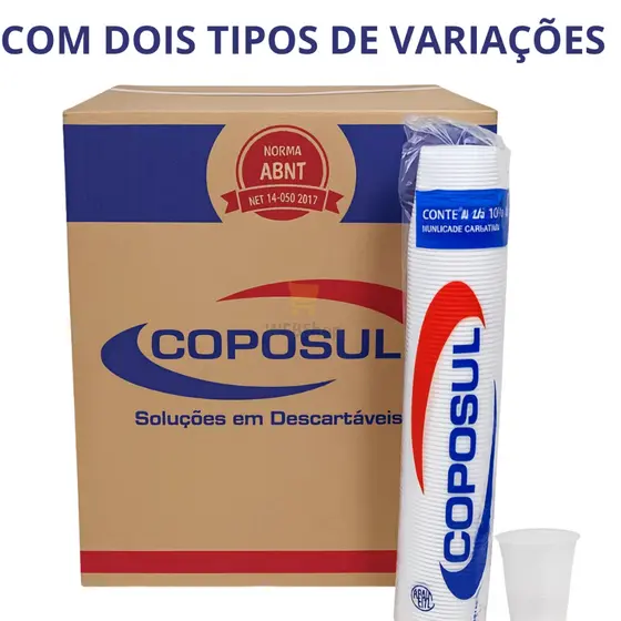 Copo Descartável PS 180ml Coposul – Opções com 500 e 1000 unidades para atacado e festas.