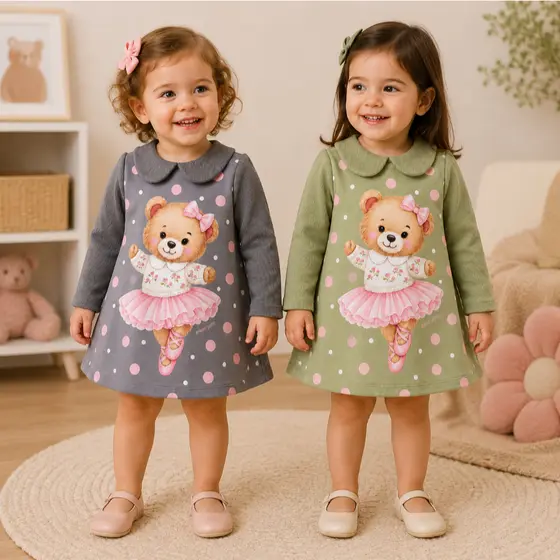 Vestido Primeiros Passos em Tricot