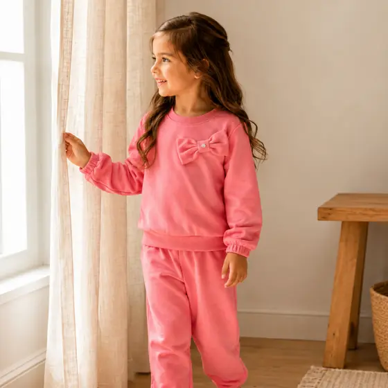 Conjunto Infantil Moletom Laço